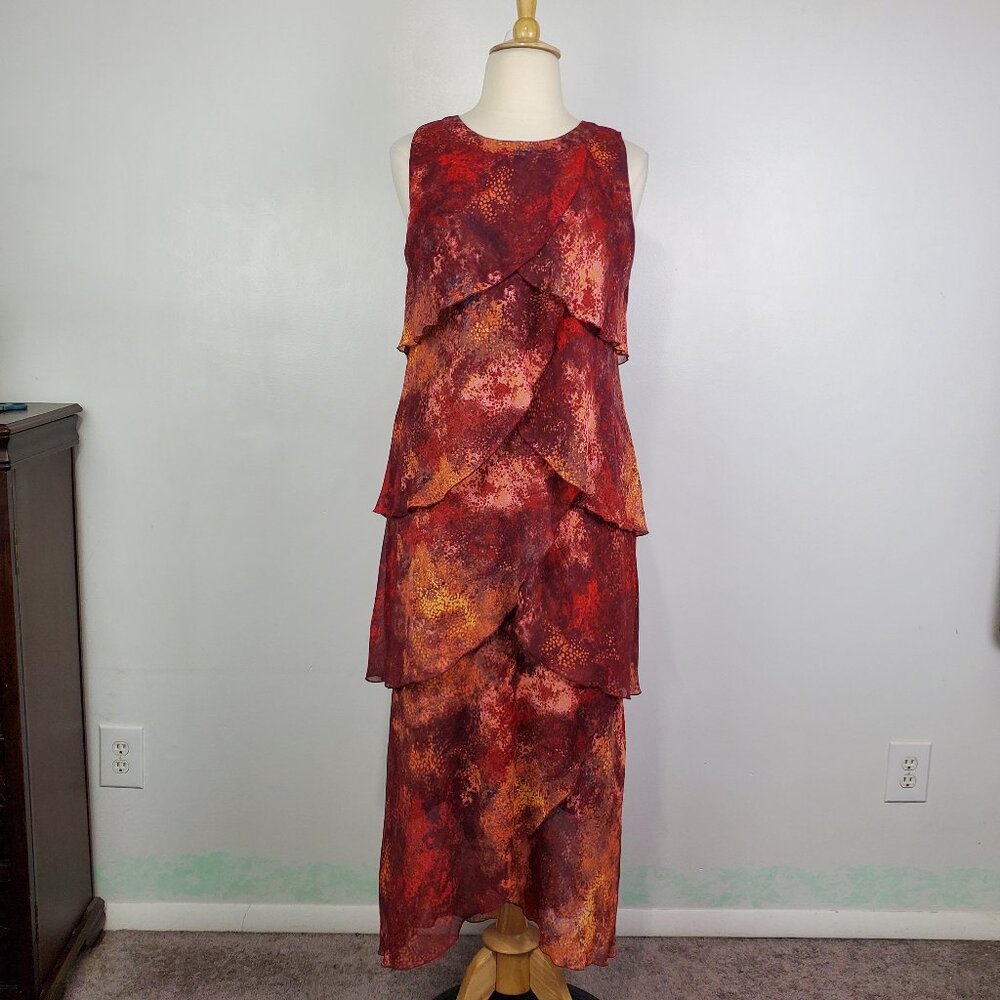 Mark Zunino Whimsigoth Fairy Special Occasion Wedding Tiered Layered Dress L